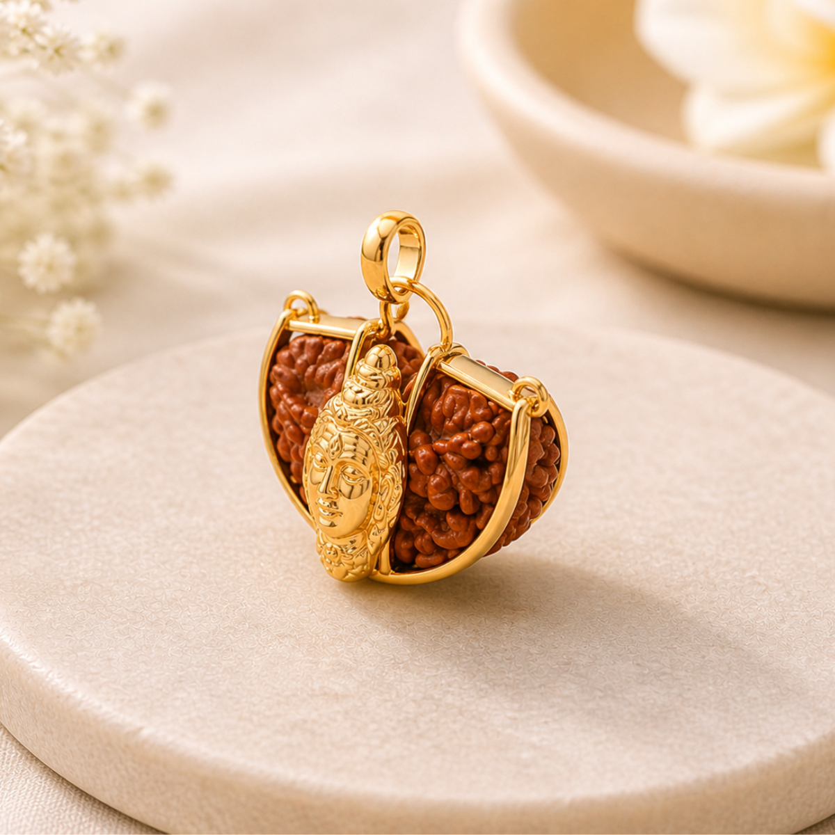 Gauri Shankar Rudraksha Love & Harmony Pendant - Image 2