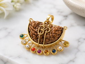 Navgrah Rudraksha Om Harmony Pendant