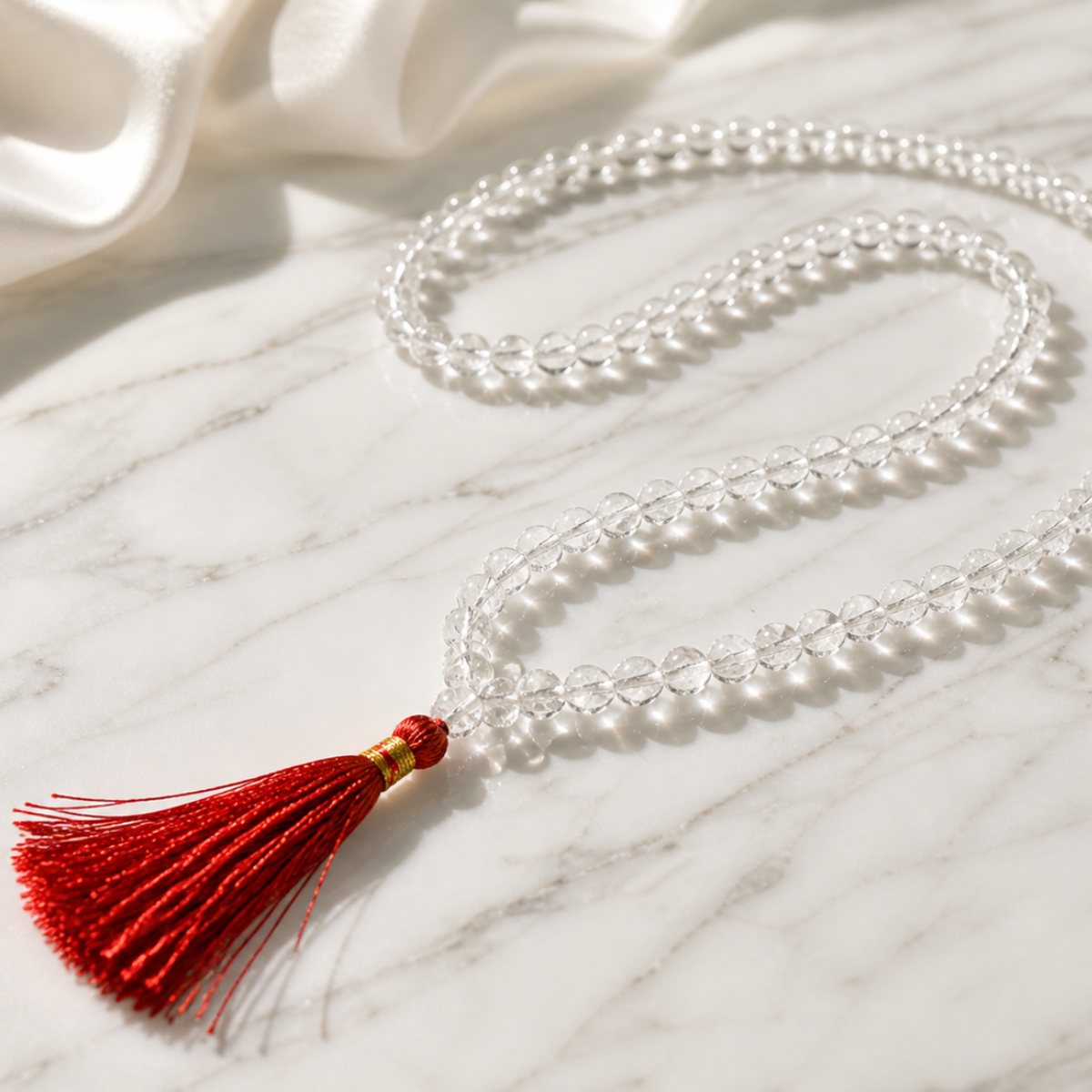 Sphatik Mala (Crystal Quartz) for Peace & Clarity