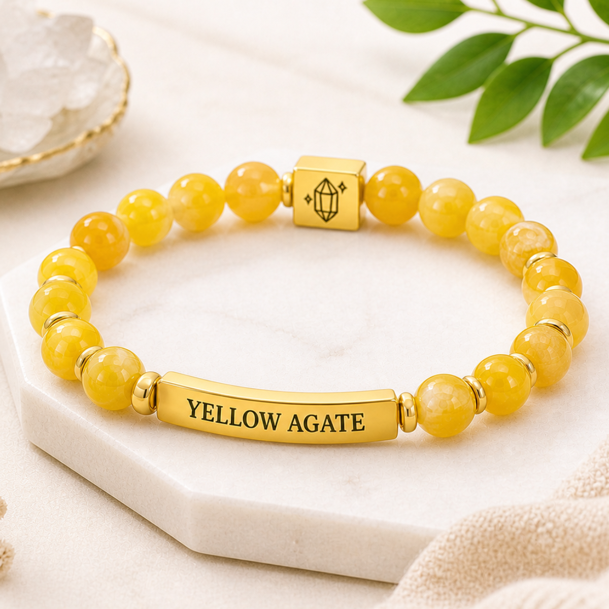 Yellow Agate Prosperity Bracelet