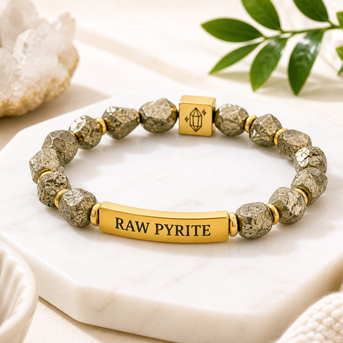 Raw Pyrite Wealth & Protection Bracelet